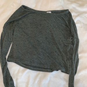 Garage green cropped sweater
